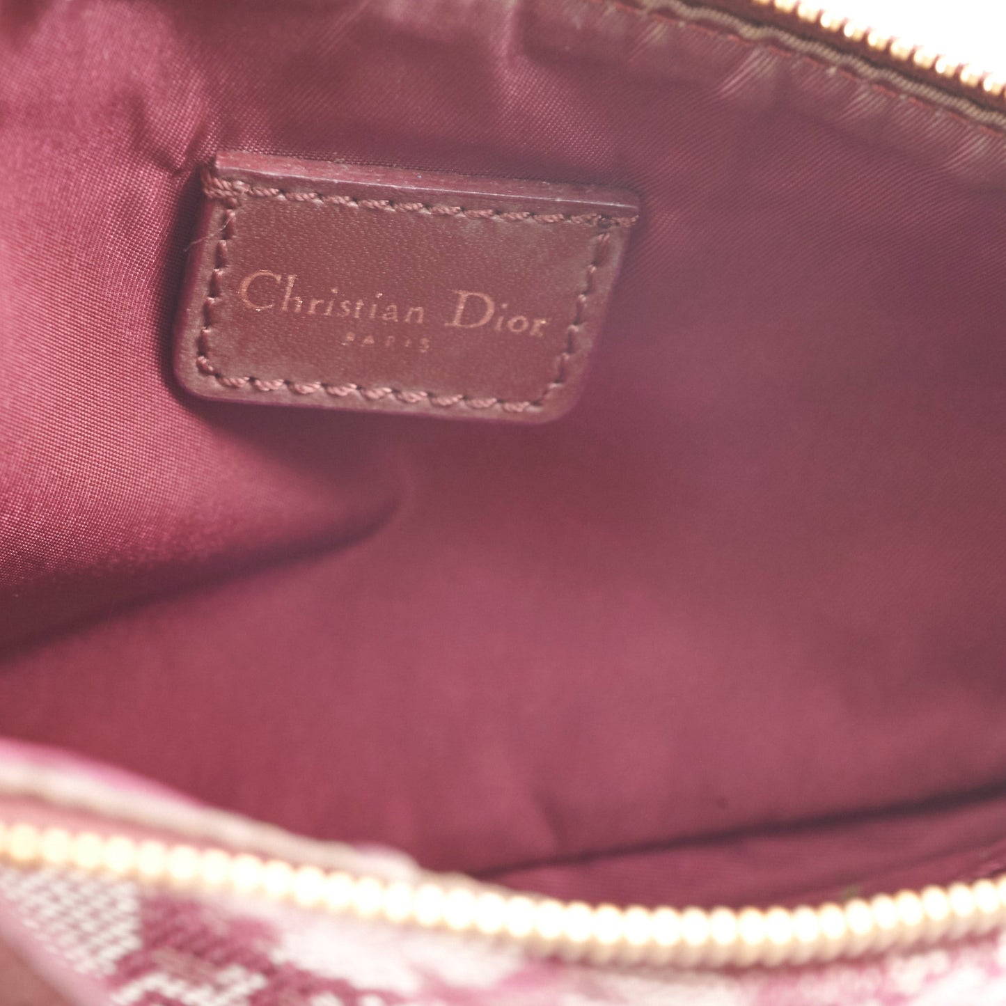 Christian Dior Mini   Saddle Shoulder Bag Burgundy