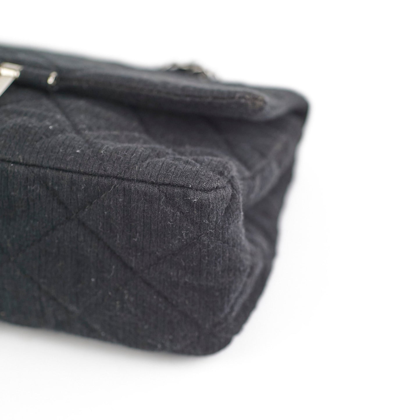 Chanel Fabric Shoulder Flap Bag Black