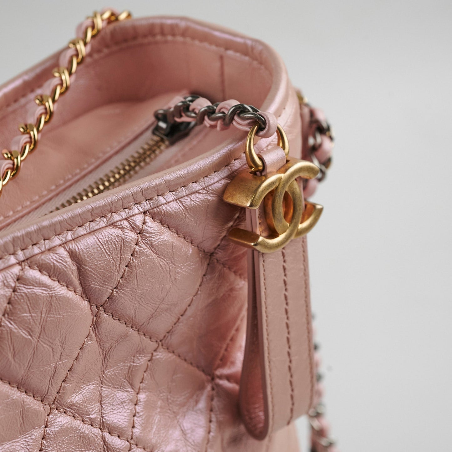 Chanel Gabrielle Large Iridescent Light Pink 19S