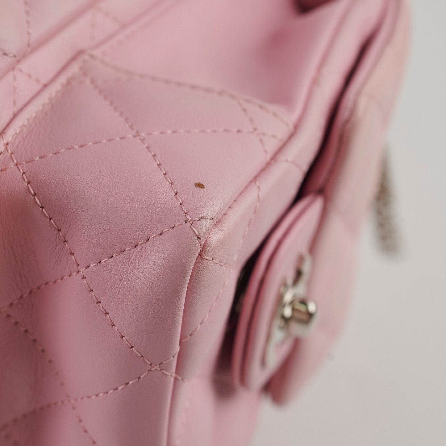Chanel  Lambskin Reporter Bag Pink