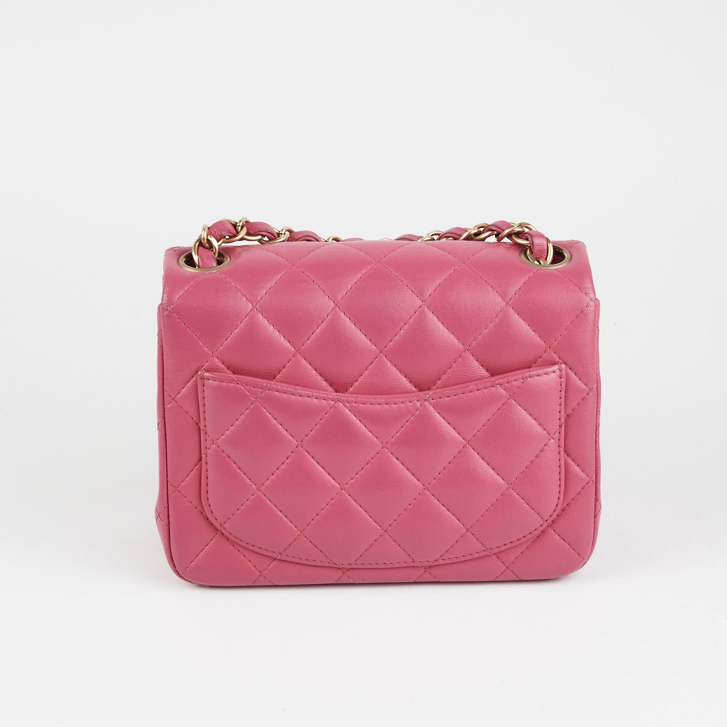 Chanel Square Mini Lambskin Pink