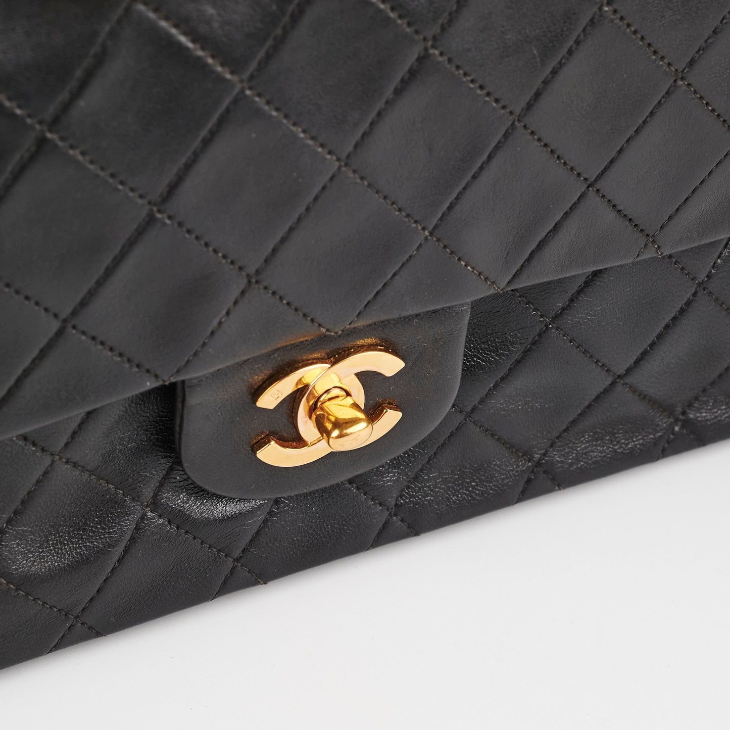 Chanel  Classic Flap Medium Black Lambskin