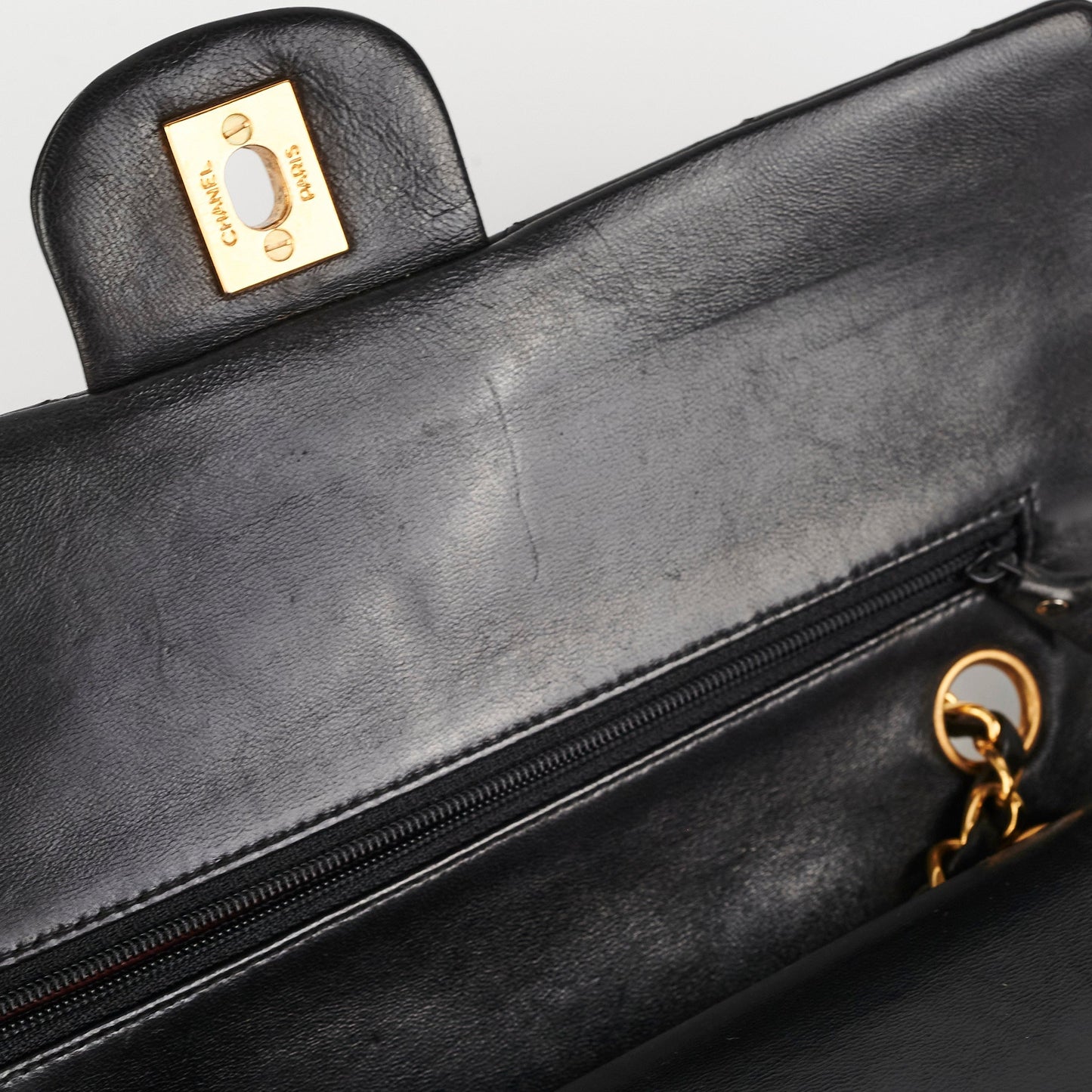 Chanel  Classic Flap Medium Black Lambskin