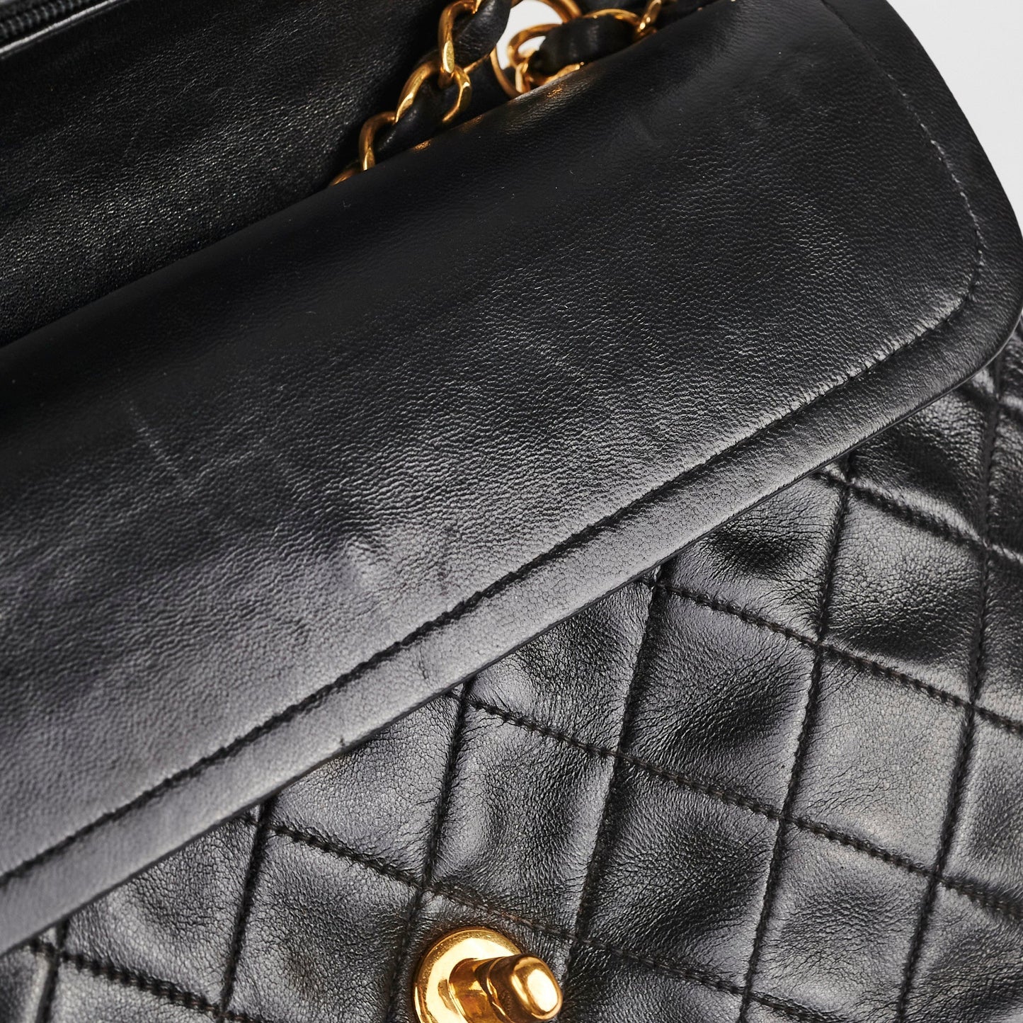 Chanel  Classic Flap Medium Black Lambskin