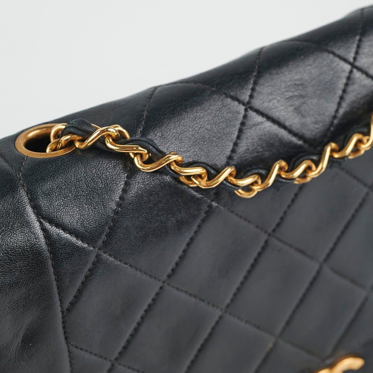 Chanel Diana Lambskin Black Medium