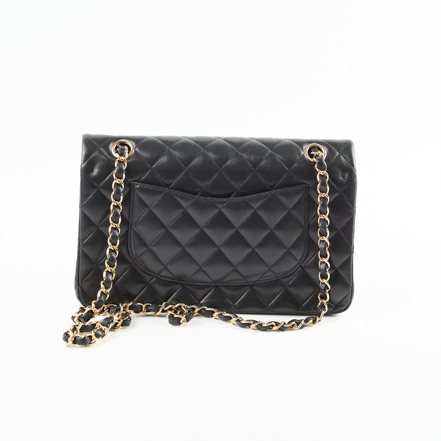 Chanel Classic Lambskin M/L Medium/Large Flap Black