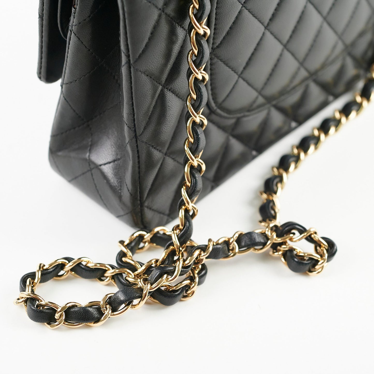 Chanel Classic Lambskin M/L Medium/Large Flap Black