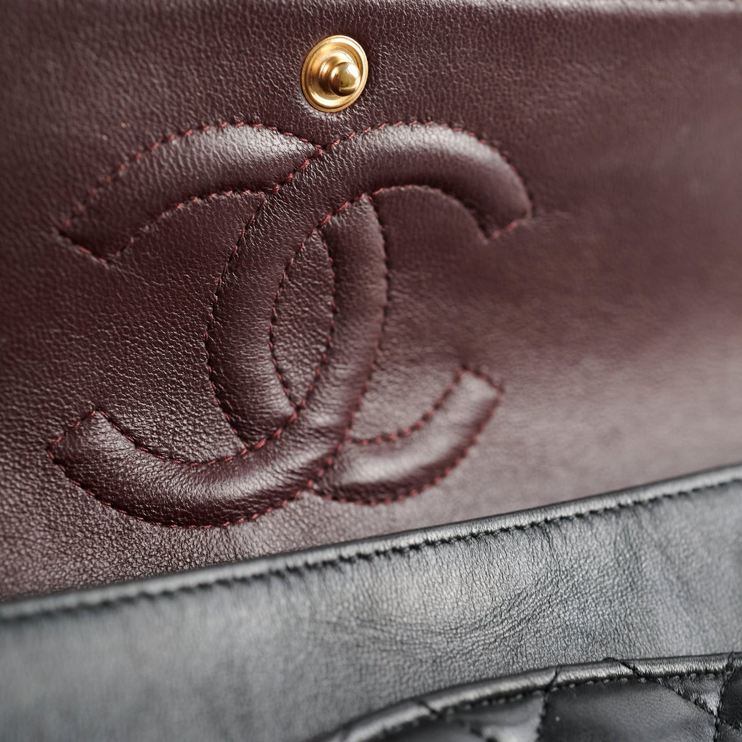 Chanel Classic Lambskin M/L Medium/Large Flap Black