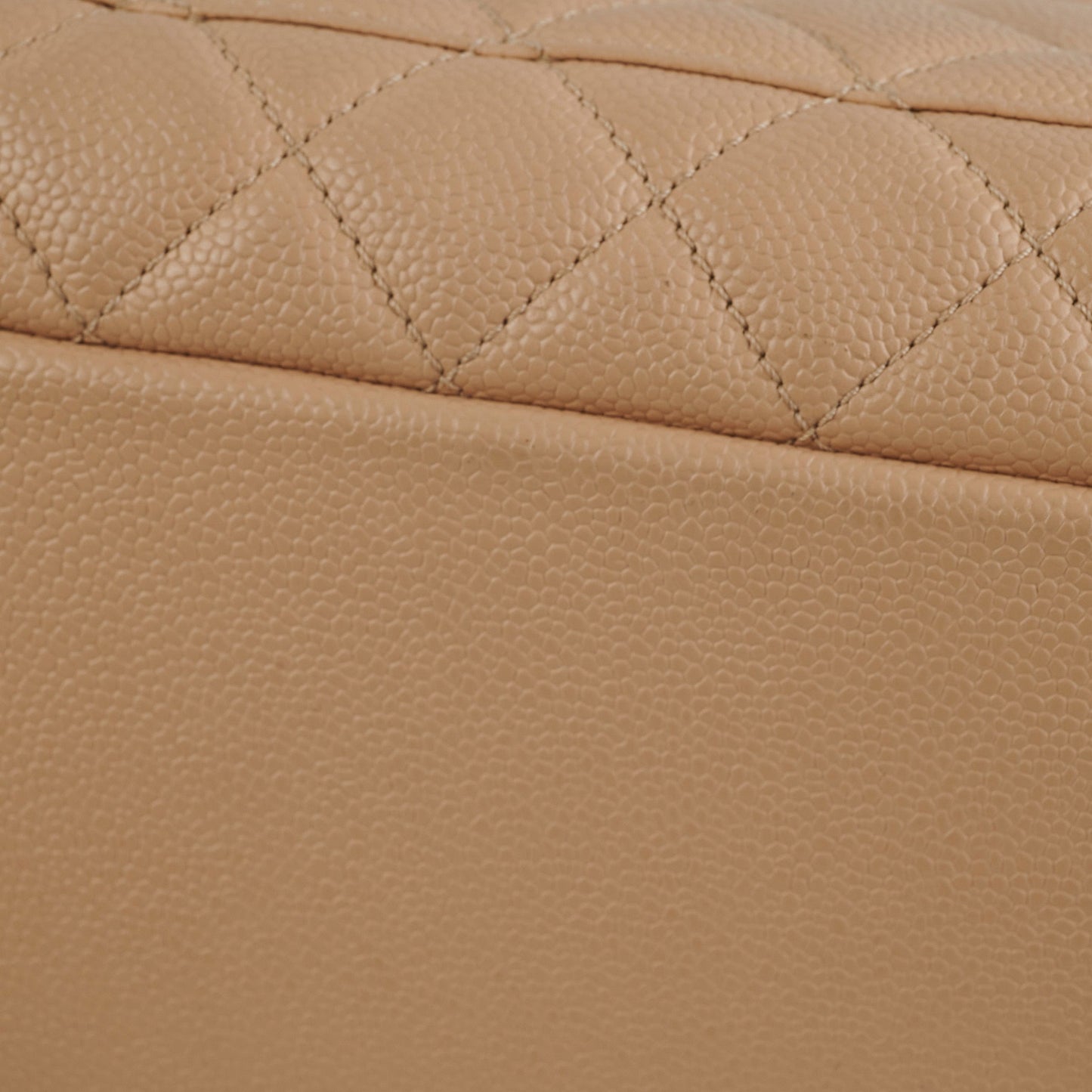 Chanel Caviar Grand Shopping Tote Beige
