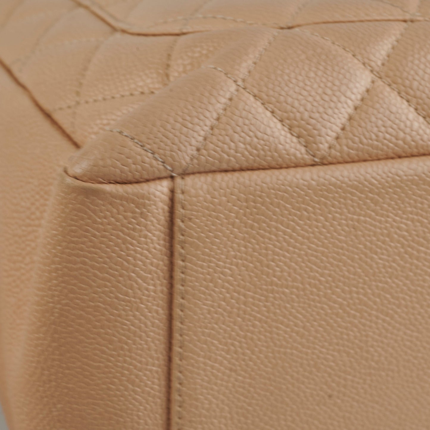 Chanel Caviar Grand Shopping Tote Beige