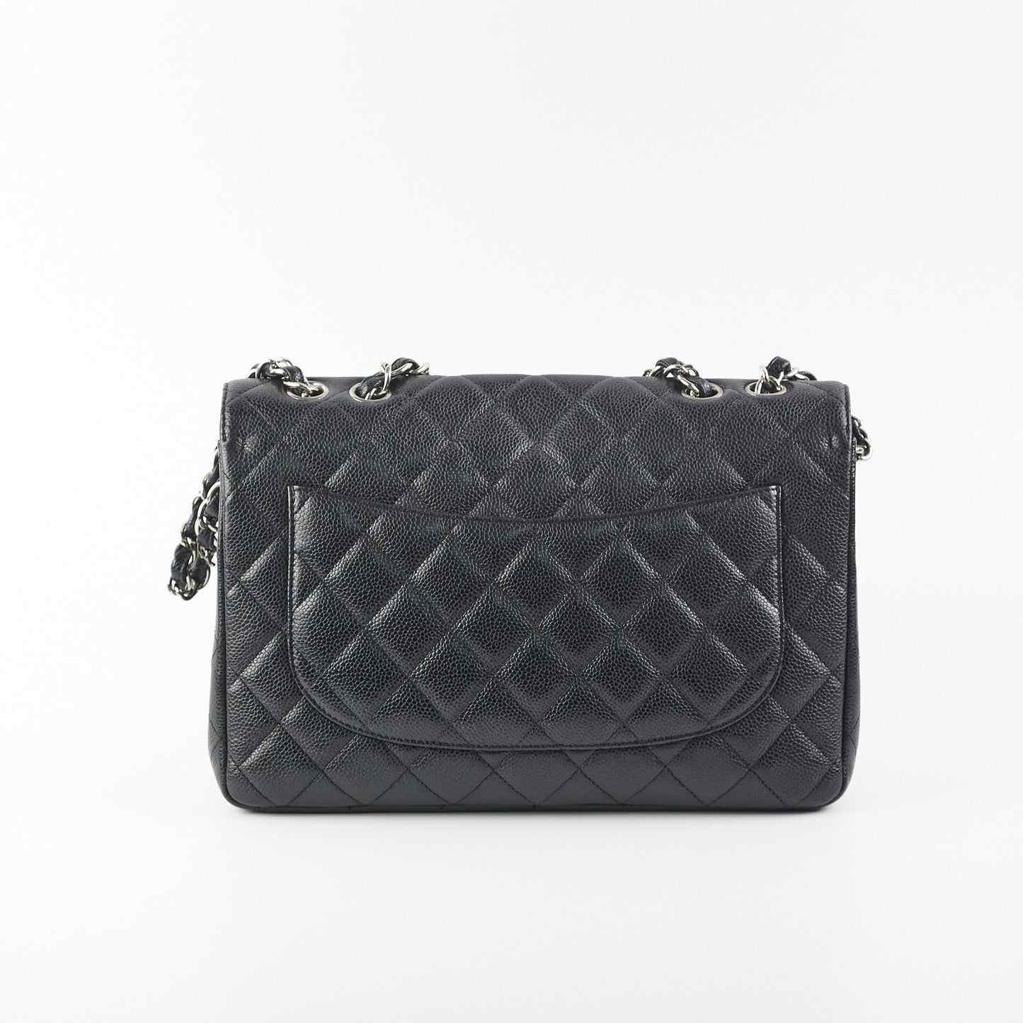Chanel Jumbo Classic Single Flap Black Caviar Bag