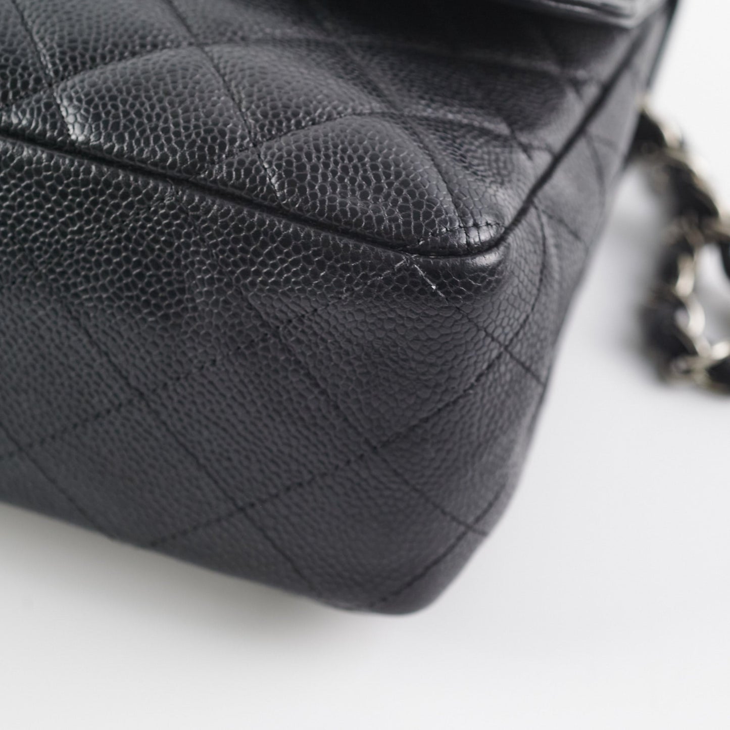 Chanel Jumbo Classic Single Flap Black Caviar Bag