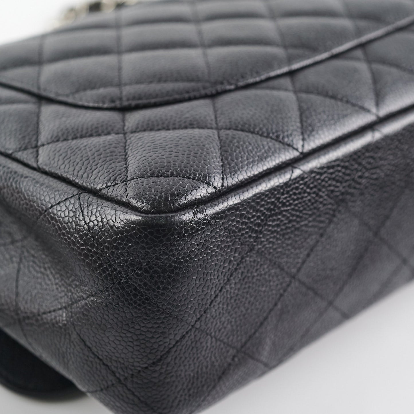 Chanel Jumbo Classic Single Flap Black Caviar Bag