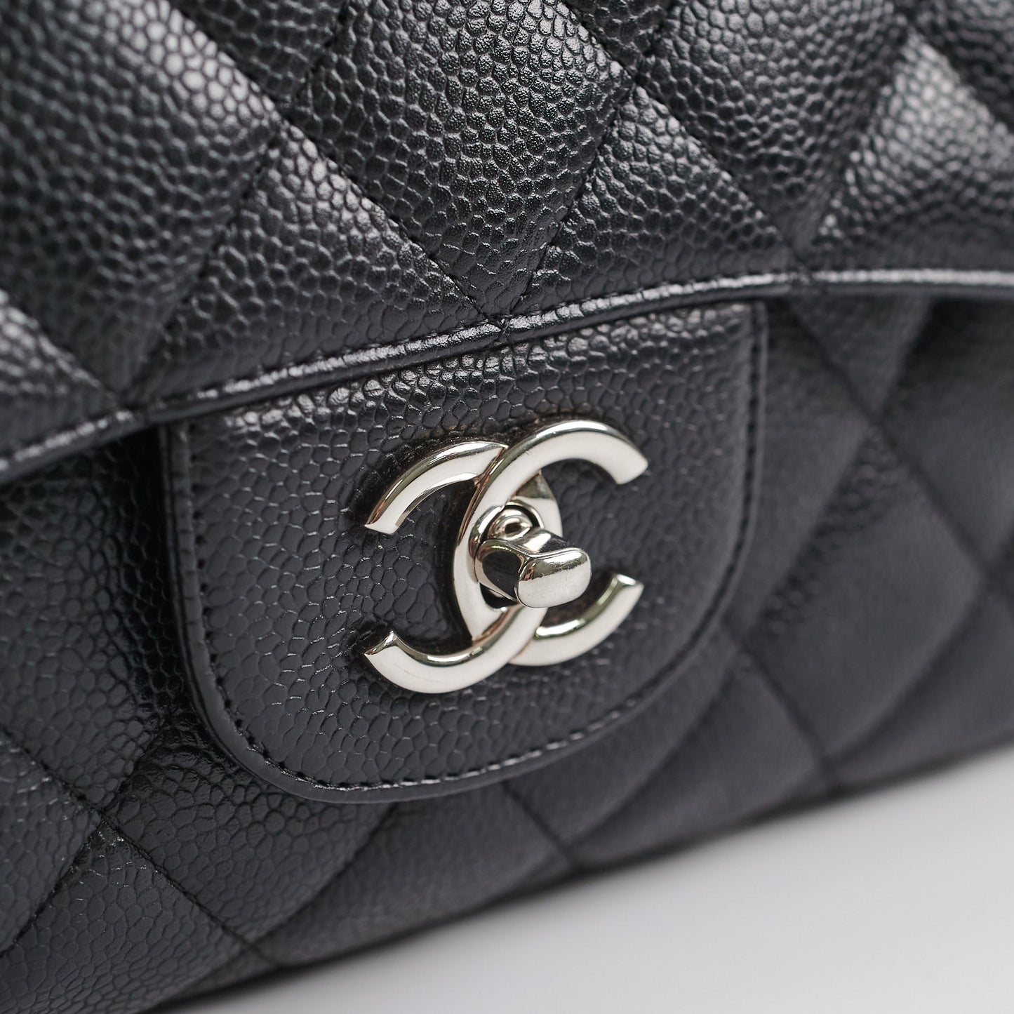 Chanel Jumbo Classic Single Flap Black Caviar Bag