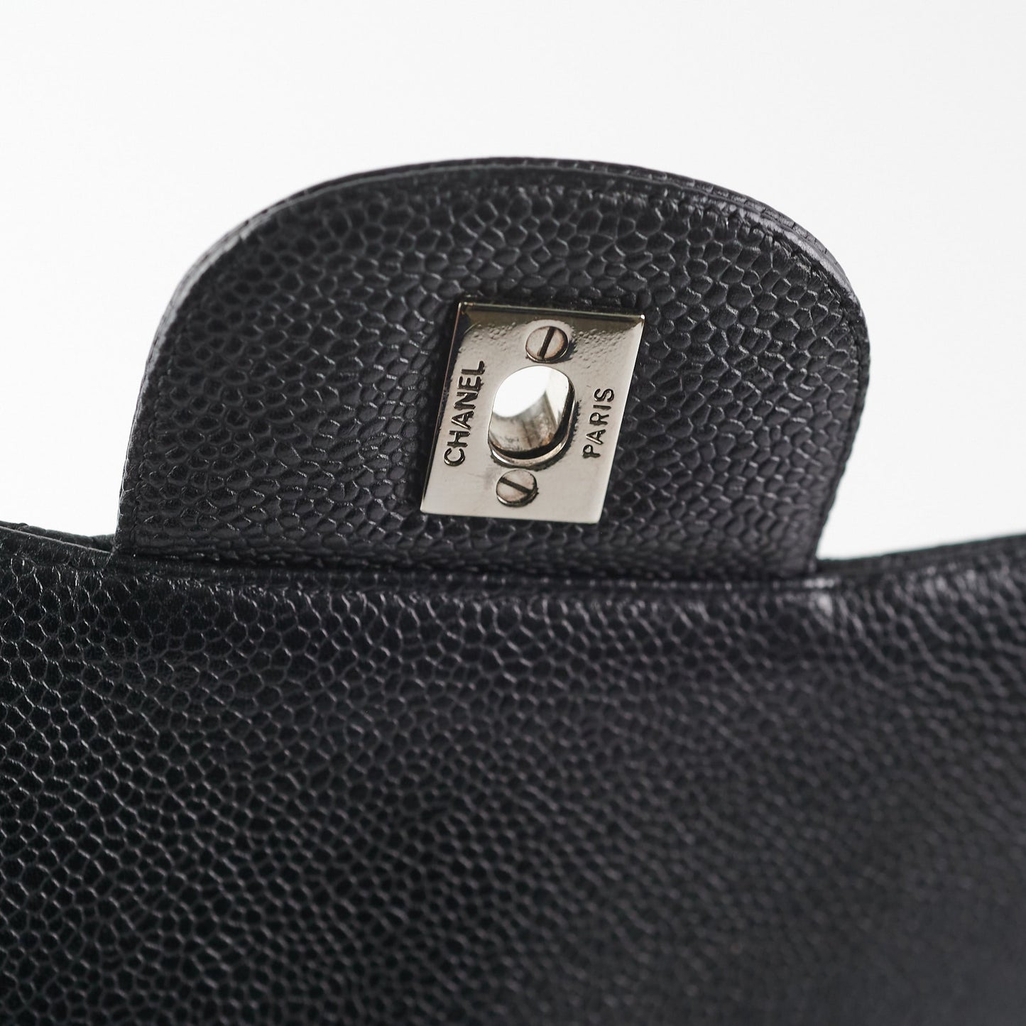 Chanel Jumbo Classic Single Flap Black Caviar Bag