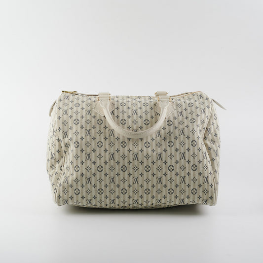 Louis Vuitton  30 White Denim Monogram Bag