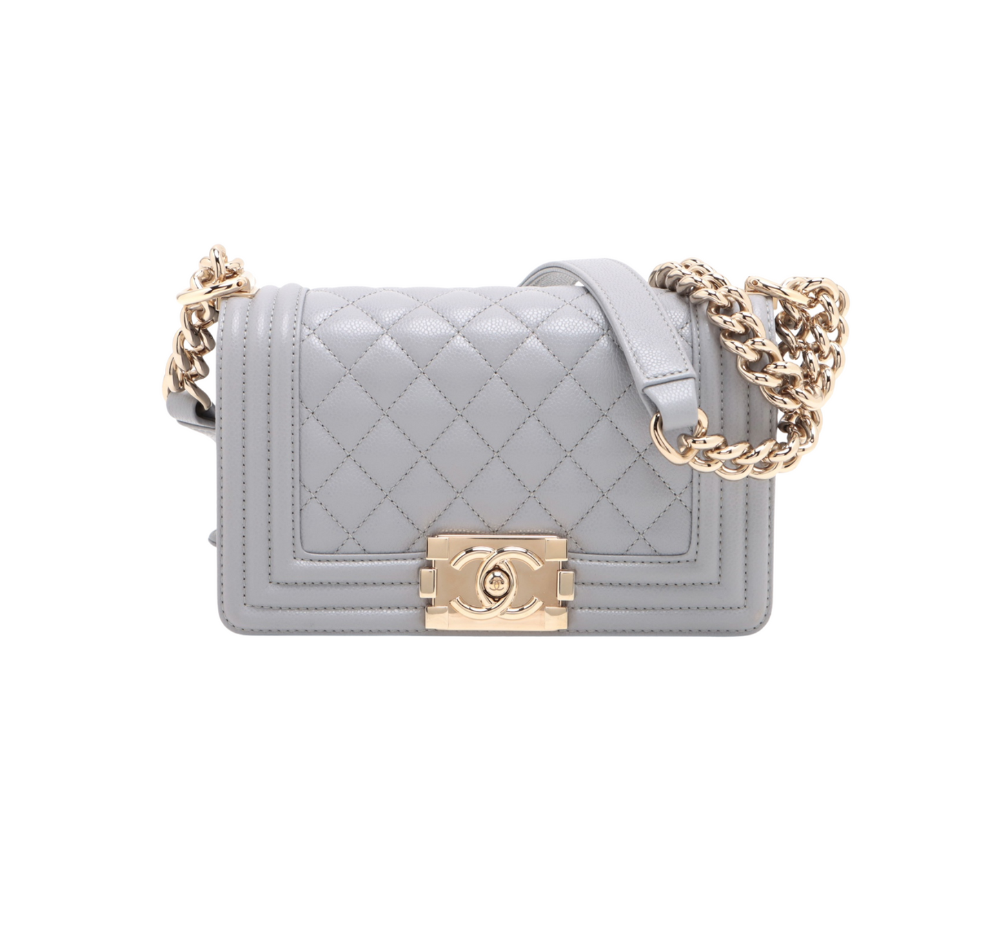 ITEM 30 - Chanel Small Caviar Boy Bag Grey
