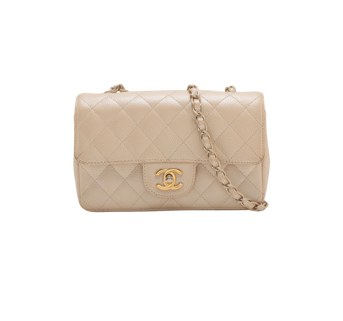 Chanel Mini Rectangular Iridescent Beige Crossbody Bag
