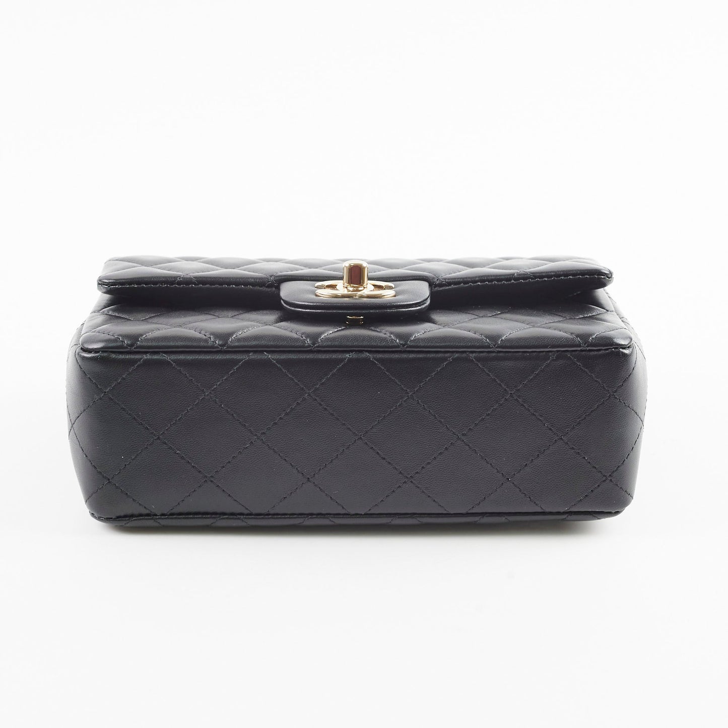 Chanel Mini Rectangle Lambskin Black Microchip