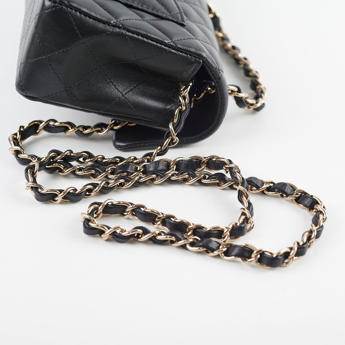 Chanel Mini Rectangle Lambskin Black Microchip