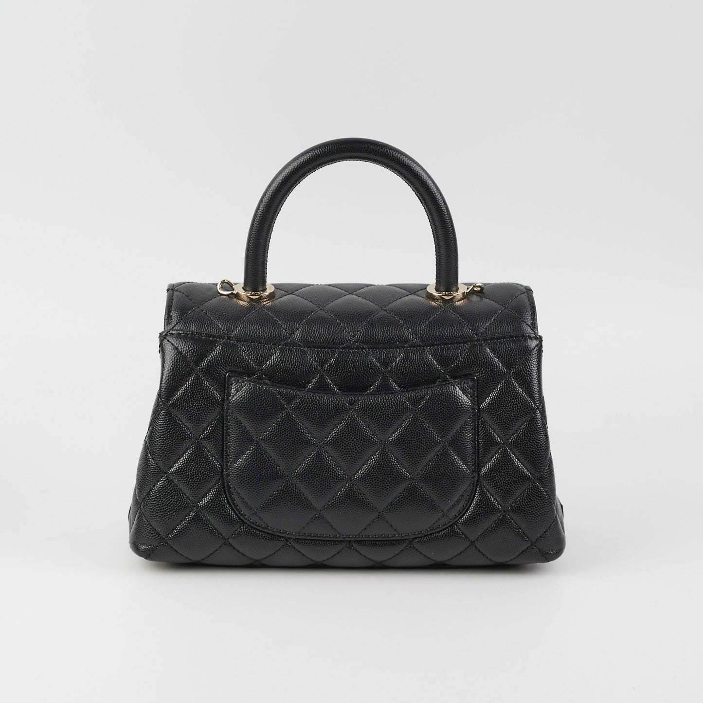 Chanel Small Coco Handle Caviar Black