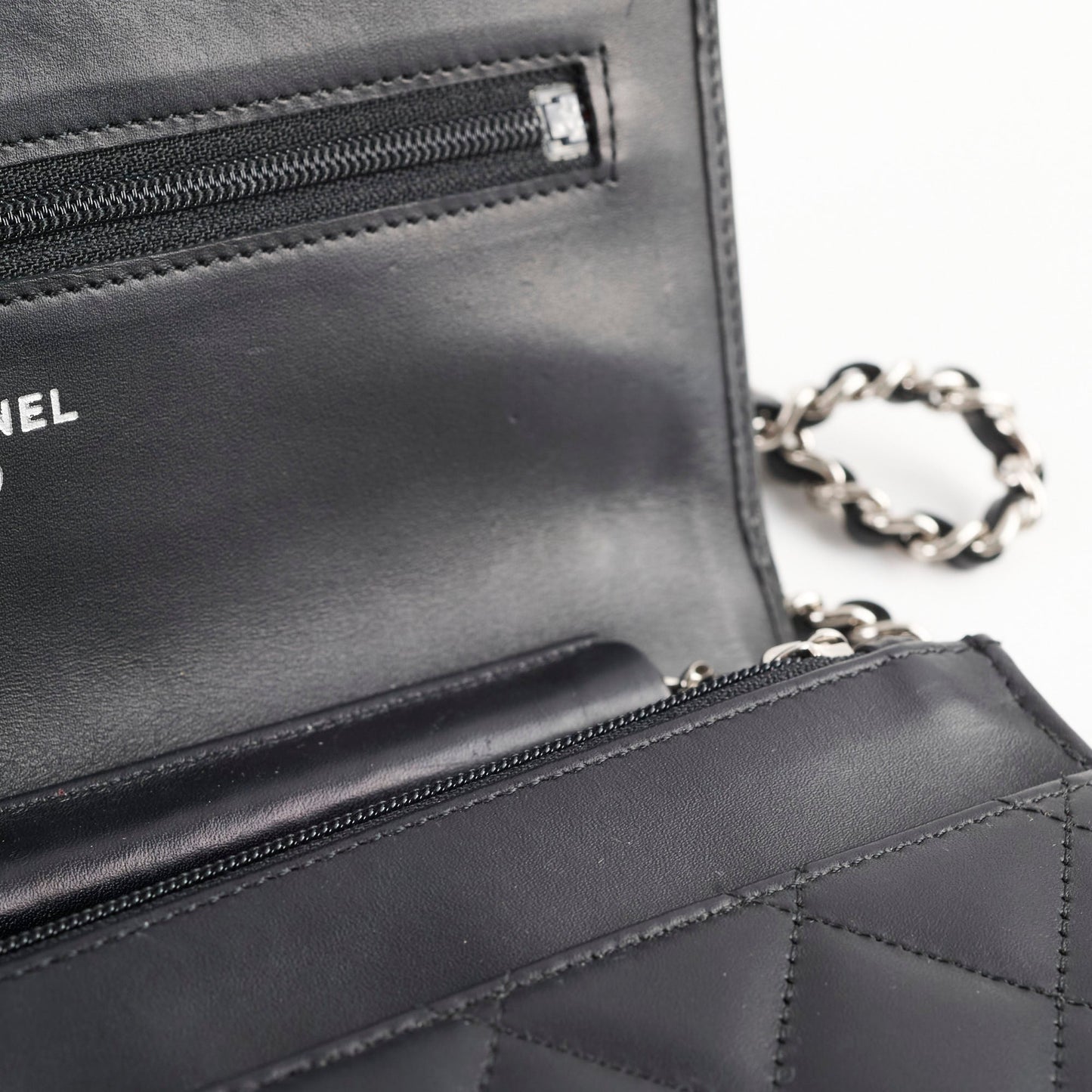 Chanel CC Cambon Wallet on Chain WOC Black