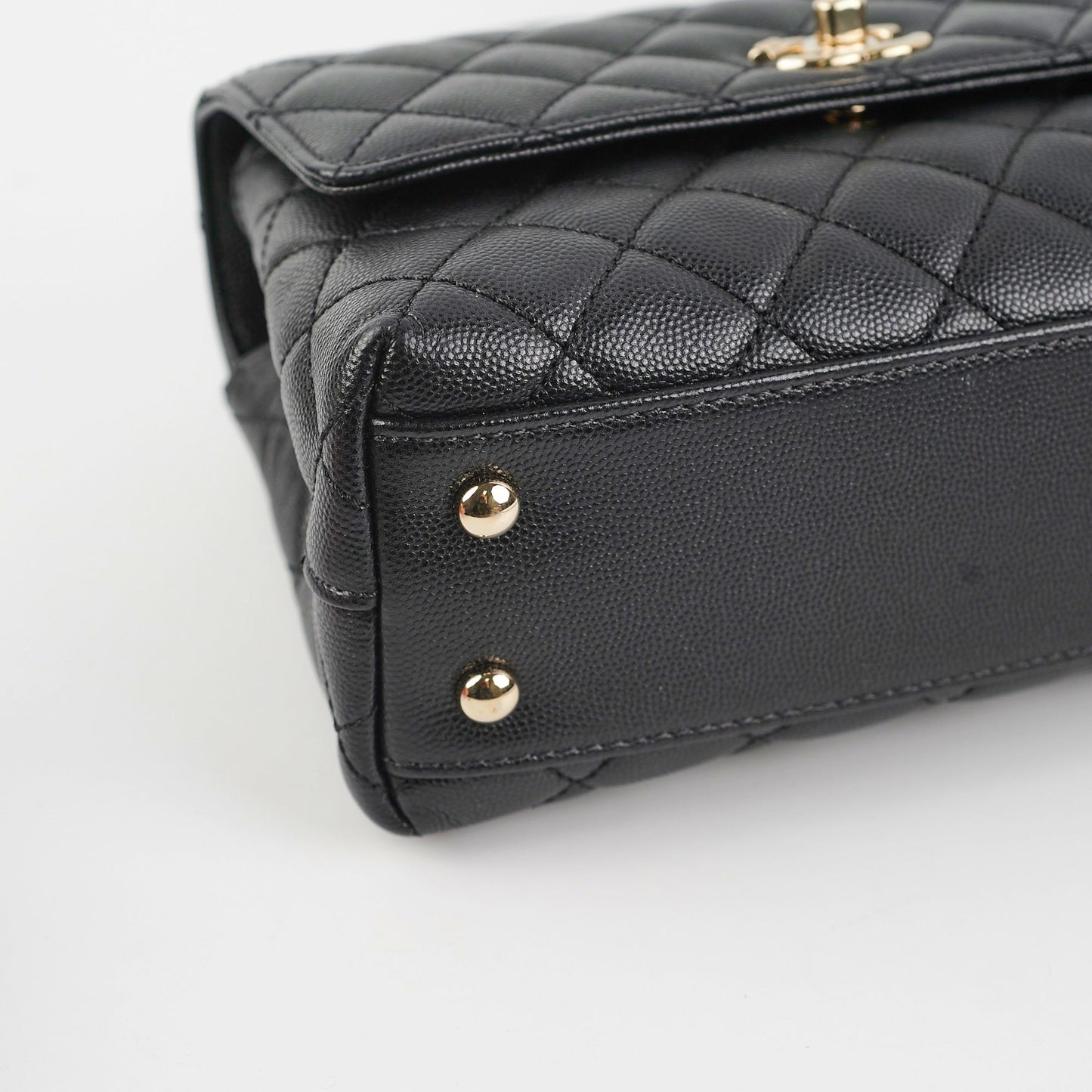 Chanel Small Coco Handle Caviar Black