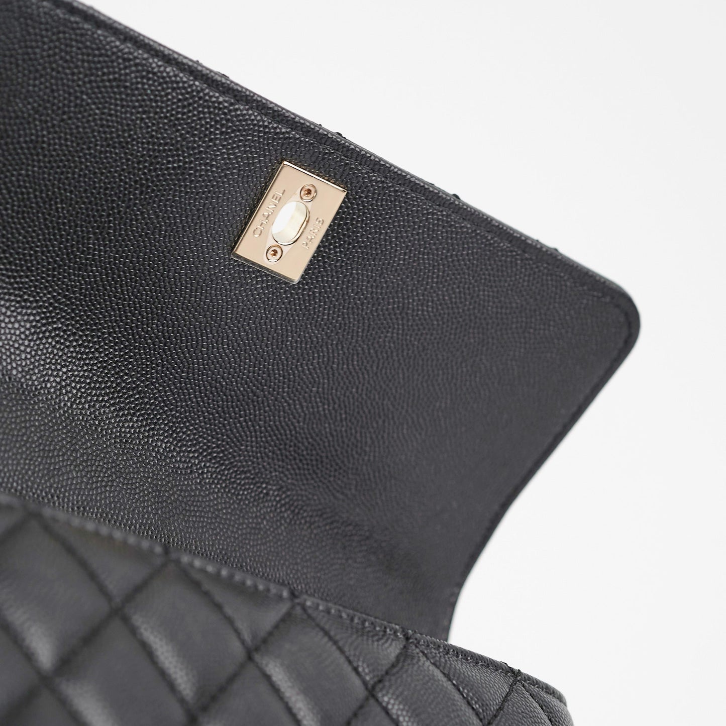 Chanel Small Coco Handle Caviar Black