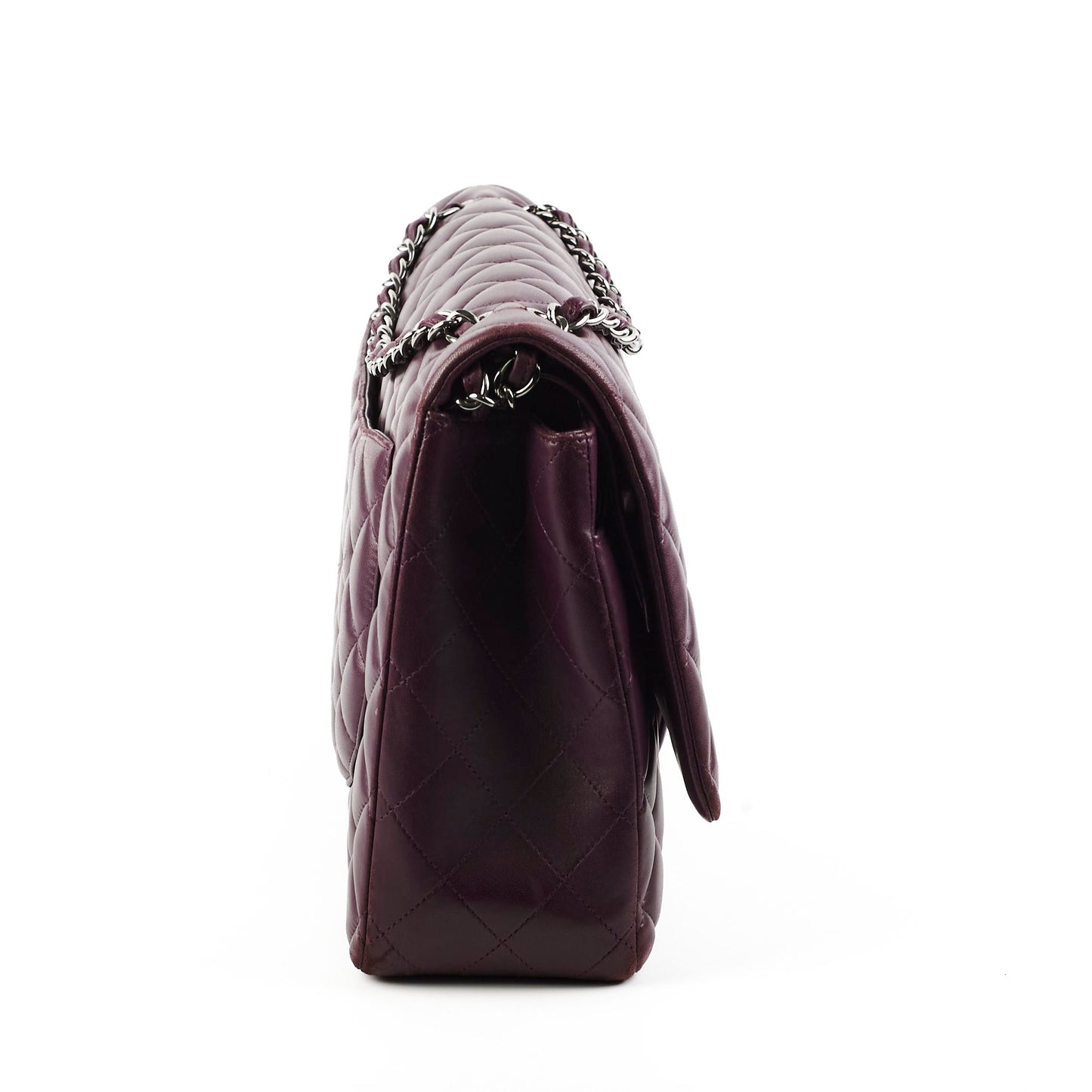 Chanel Maxi Lambskin Jumbo Dark Purple