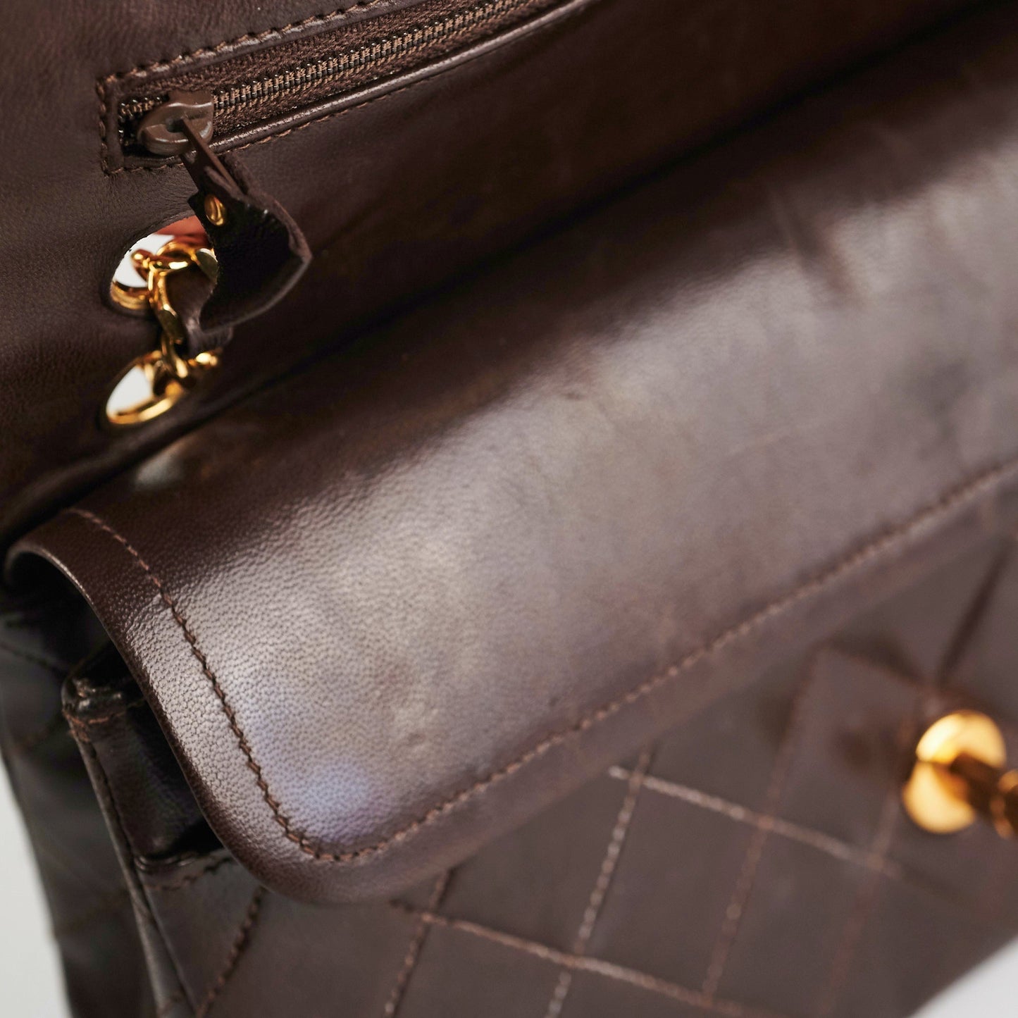 Chanel  Classic Medium/Large Dark Brown