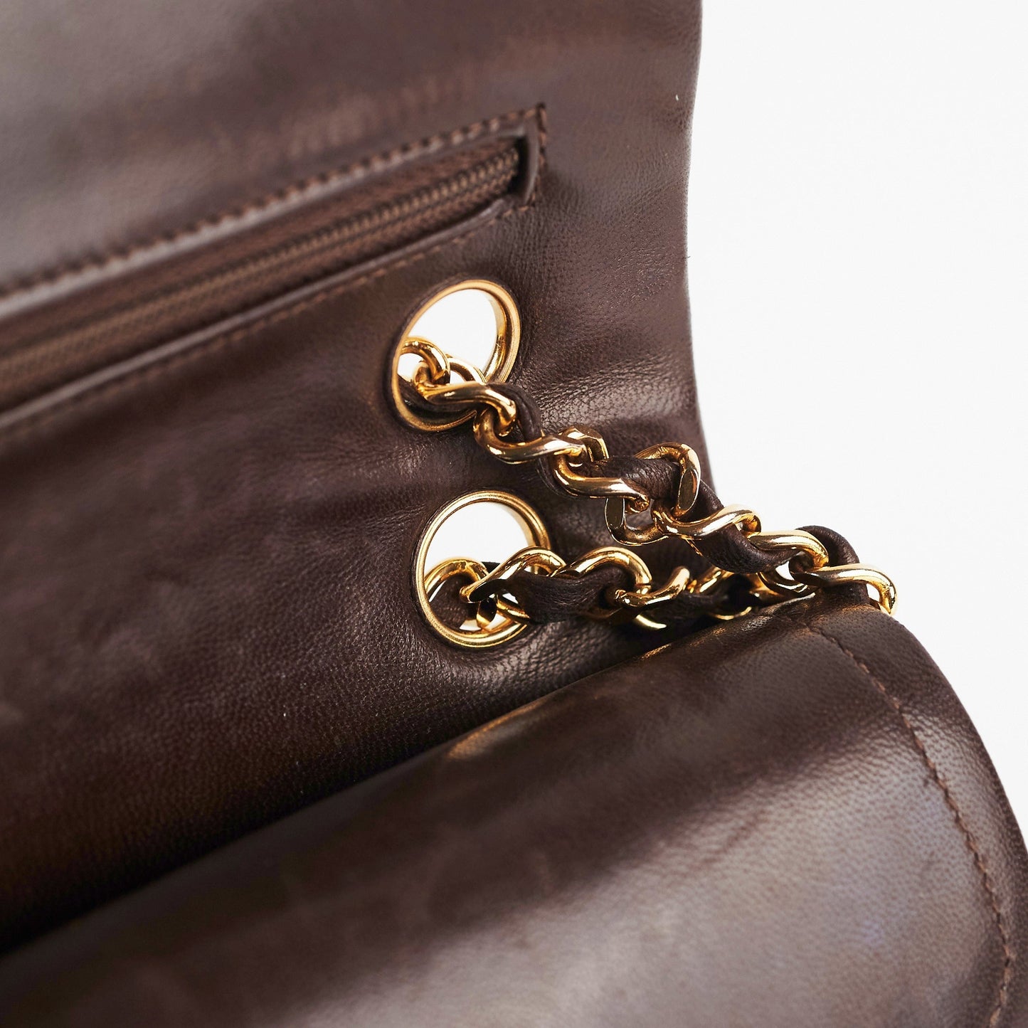 Chanel  Classic Medium/Large Dark Brown