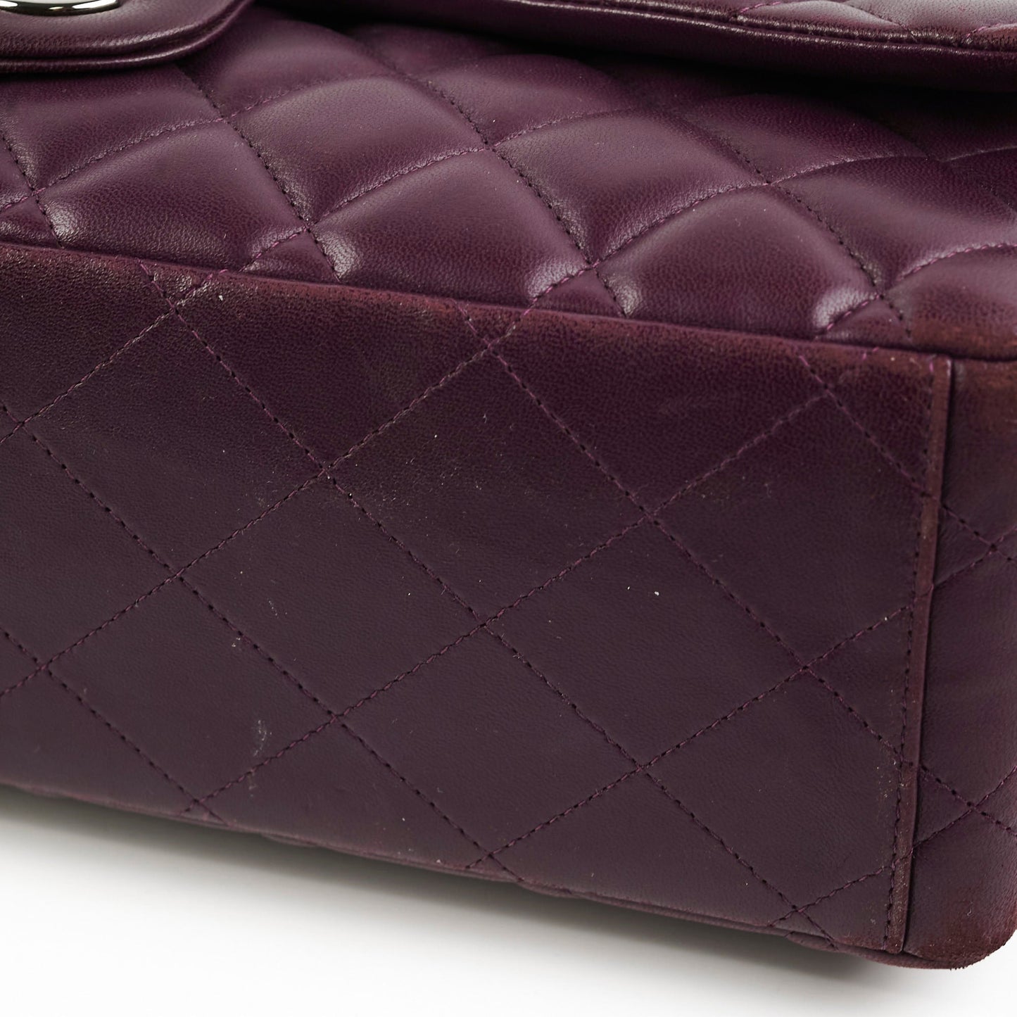 Chanel Maxi Lambskin Jumbo Dark Purple