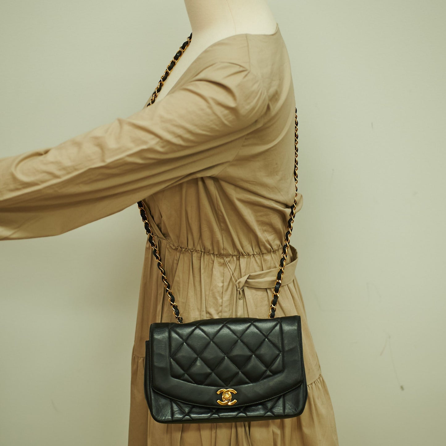 Chanel  Diana Small Black (Recoloured)