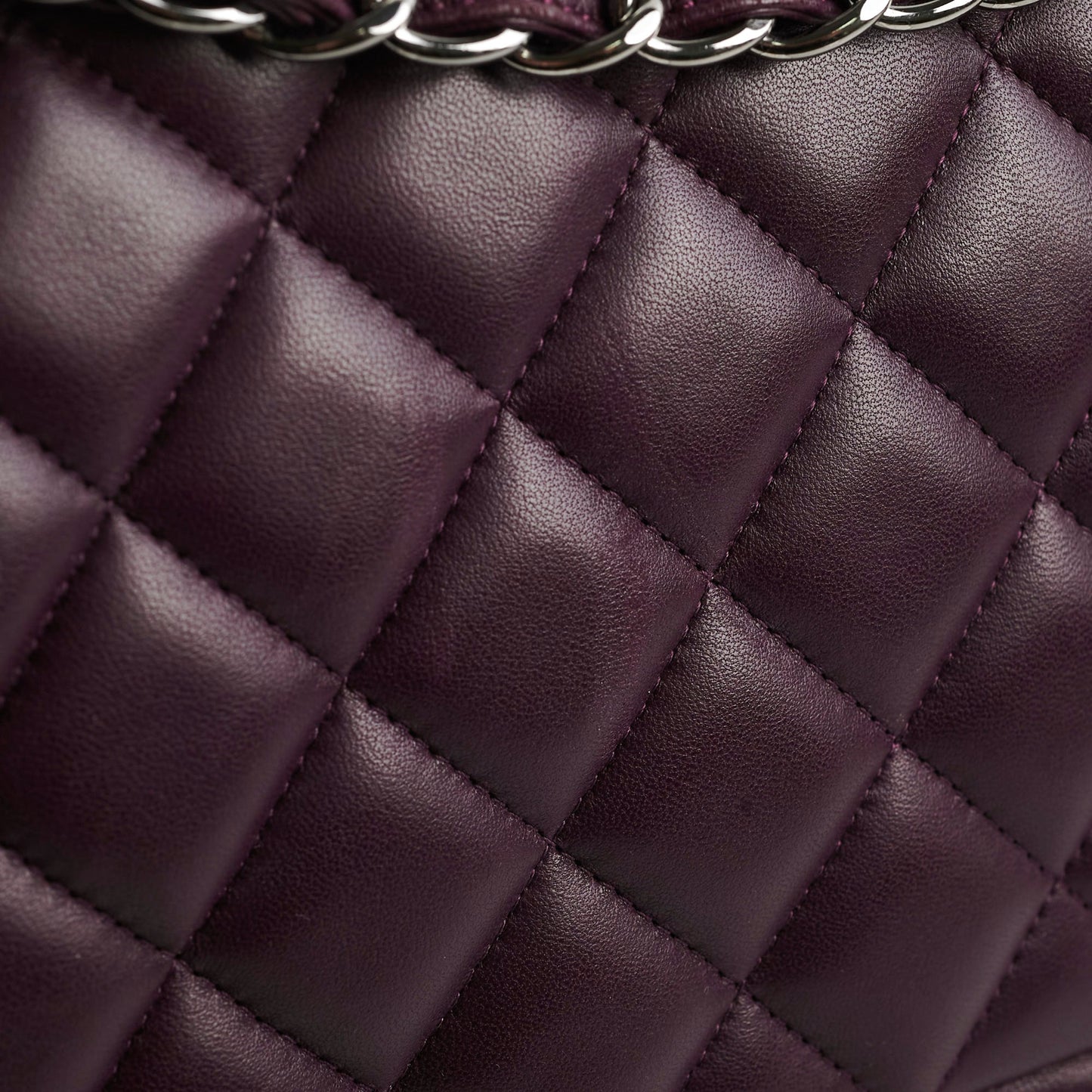 Chanel Maxi Lambskin Jumbo Dark Purple