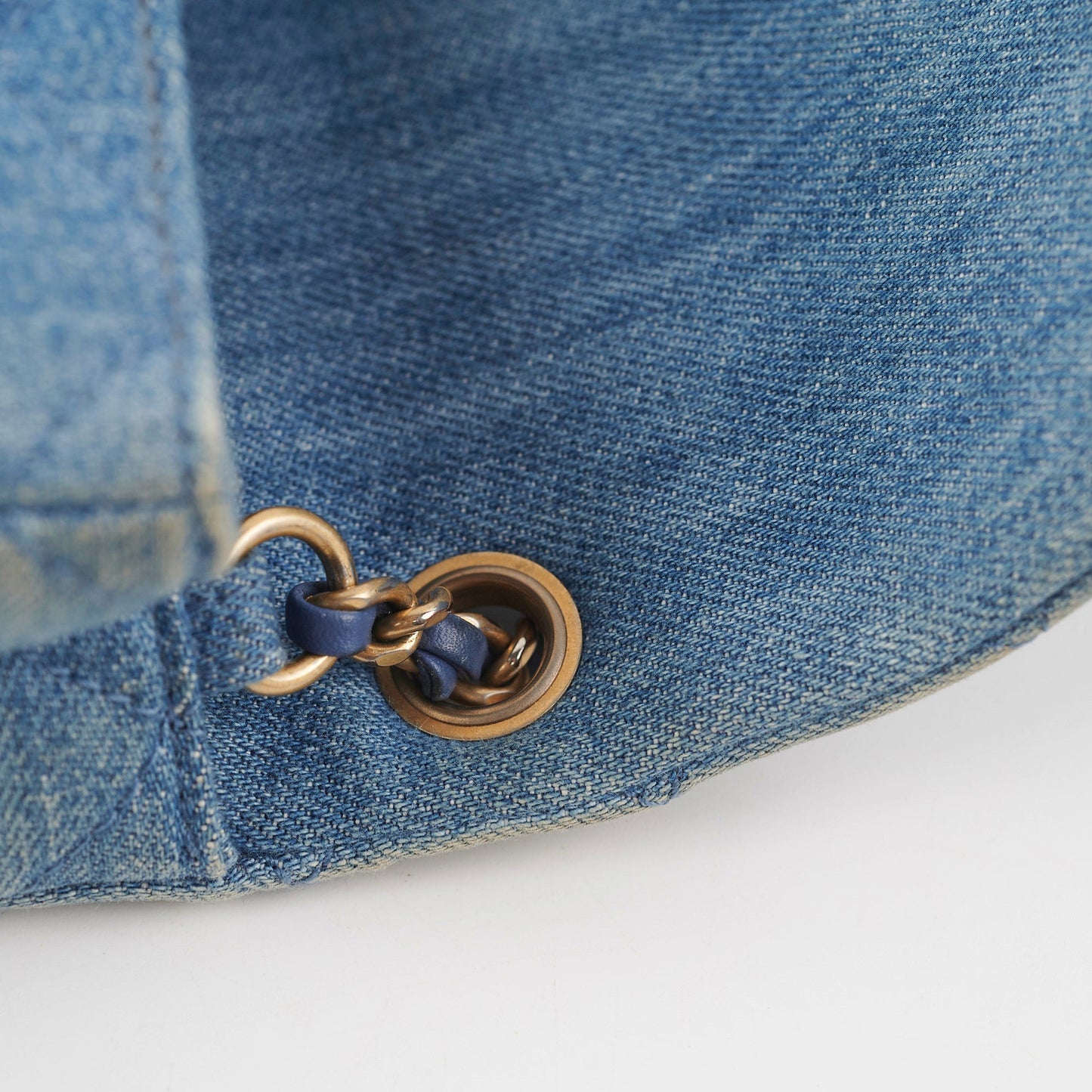 Chanel Denim Pearl Crush Mini Rectangle Flap Bag