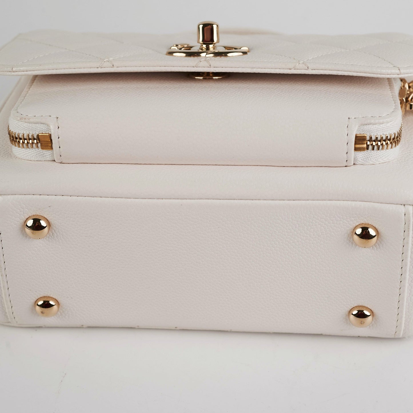 Chanel Business Affinity Small White Caviar
