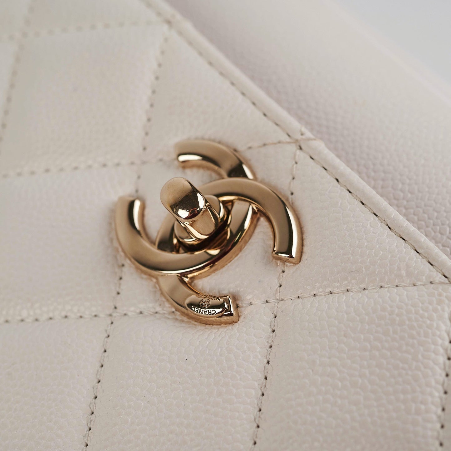 Chanel Business Affinity Small White Caviar