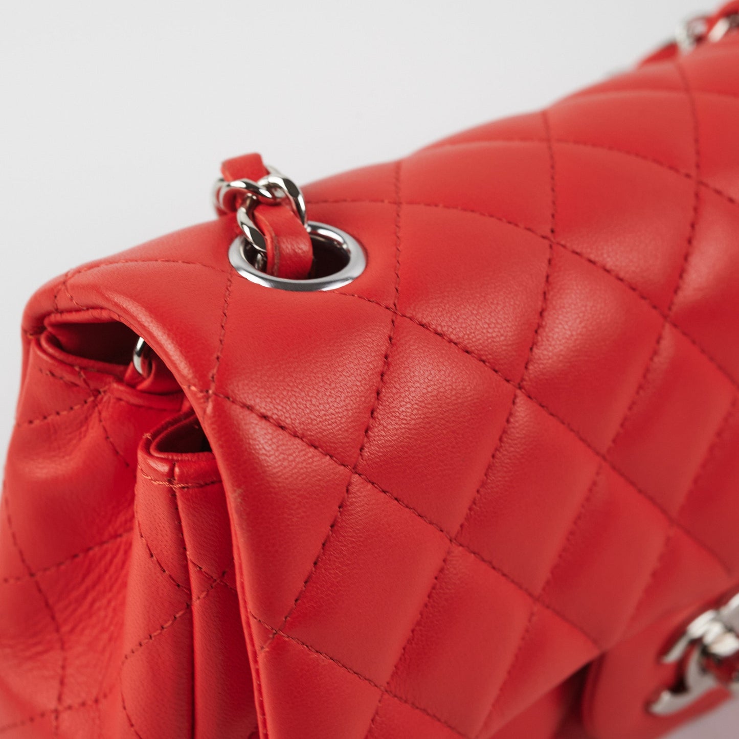 Chanel Mini Rectangular Bag Red Lambskin
