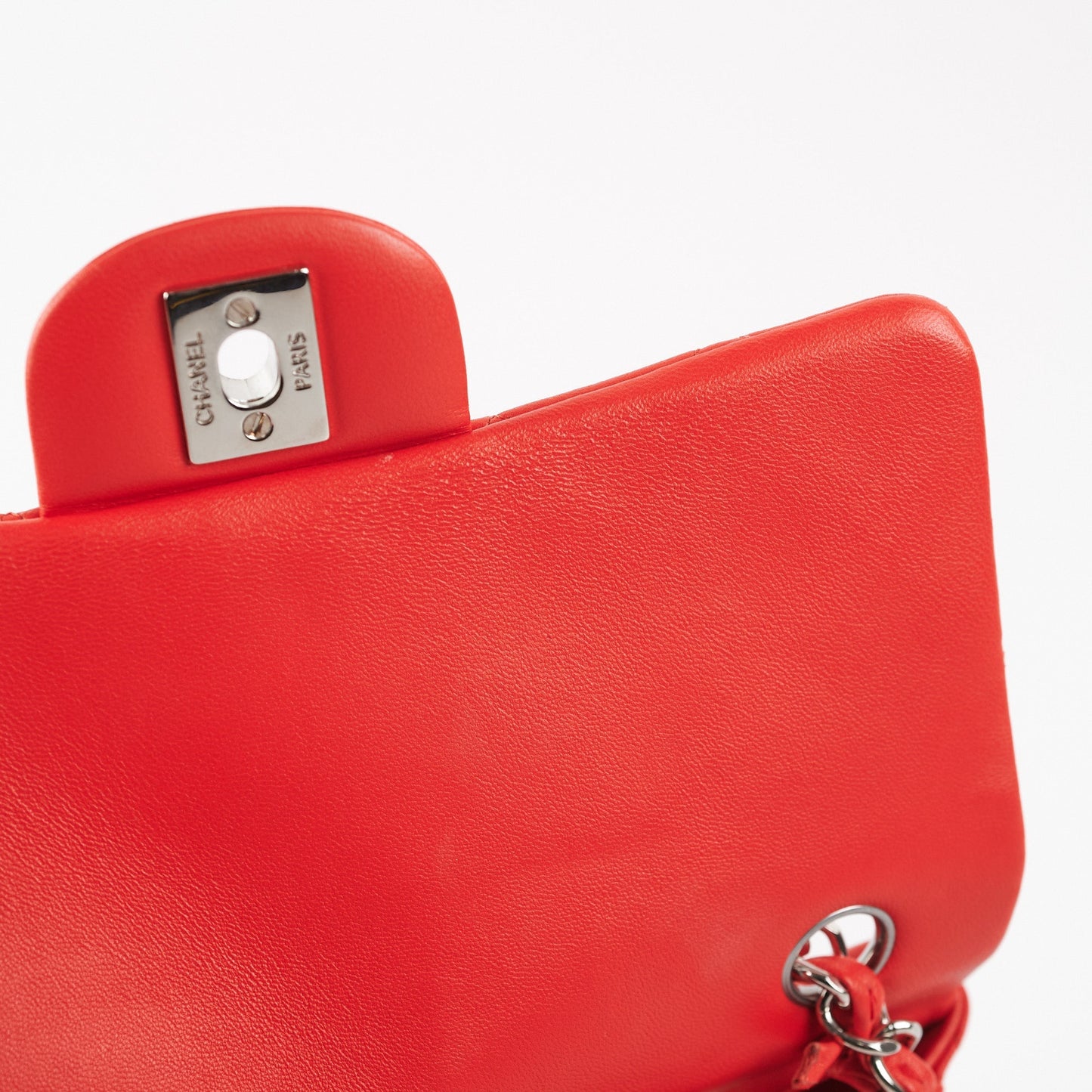 Chanel Mini Rectangular Bag Red Lambskin