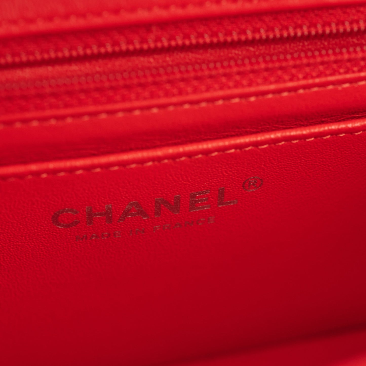Chanel Mini Rectangular Bag Red Lambskin