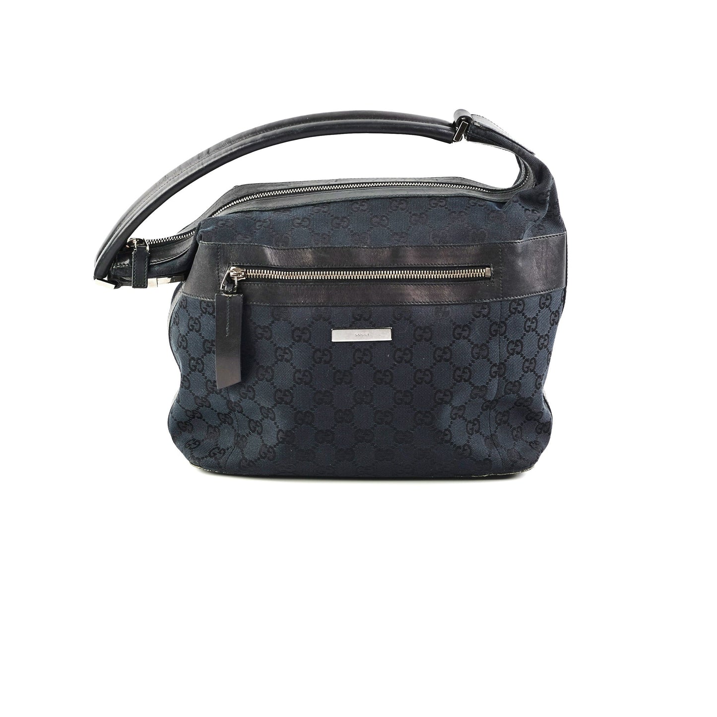 Gucci   GG Canvas Black Shoulder Bag