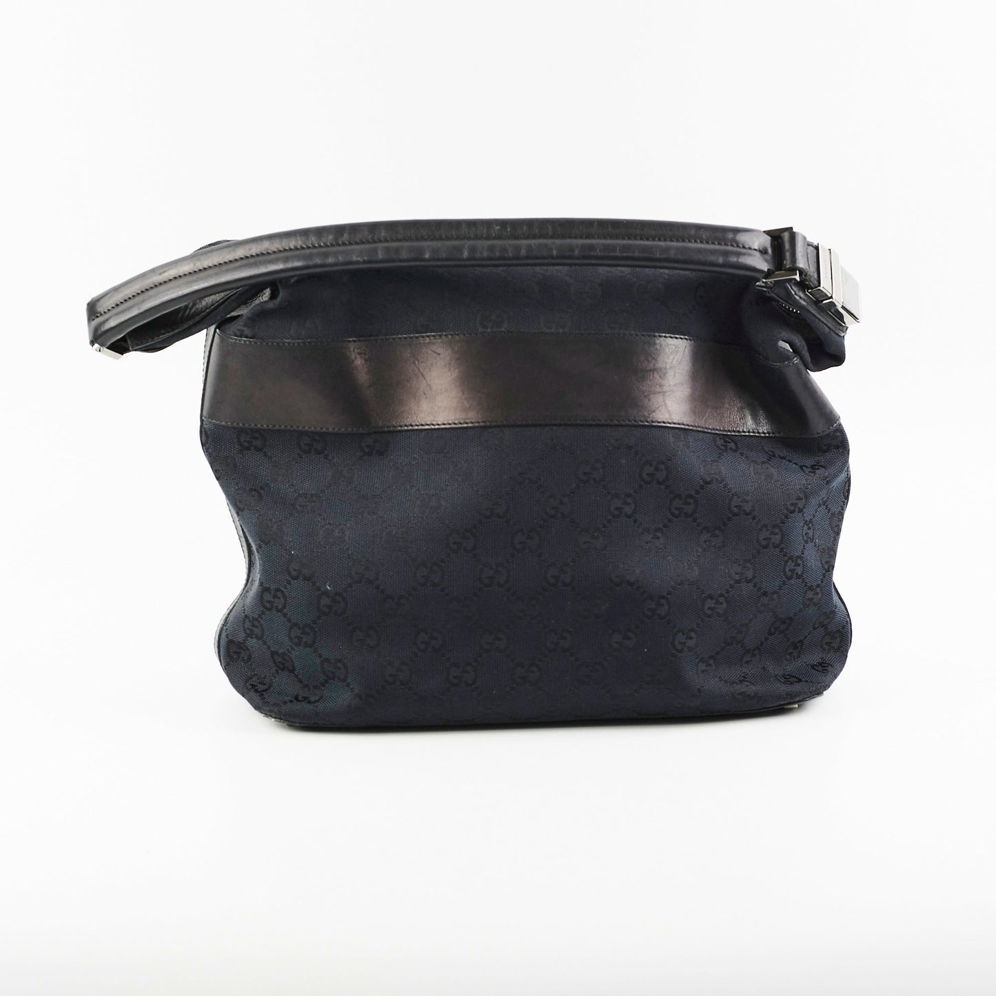 Gucci   GG Canvas Black Shoulder Bag