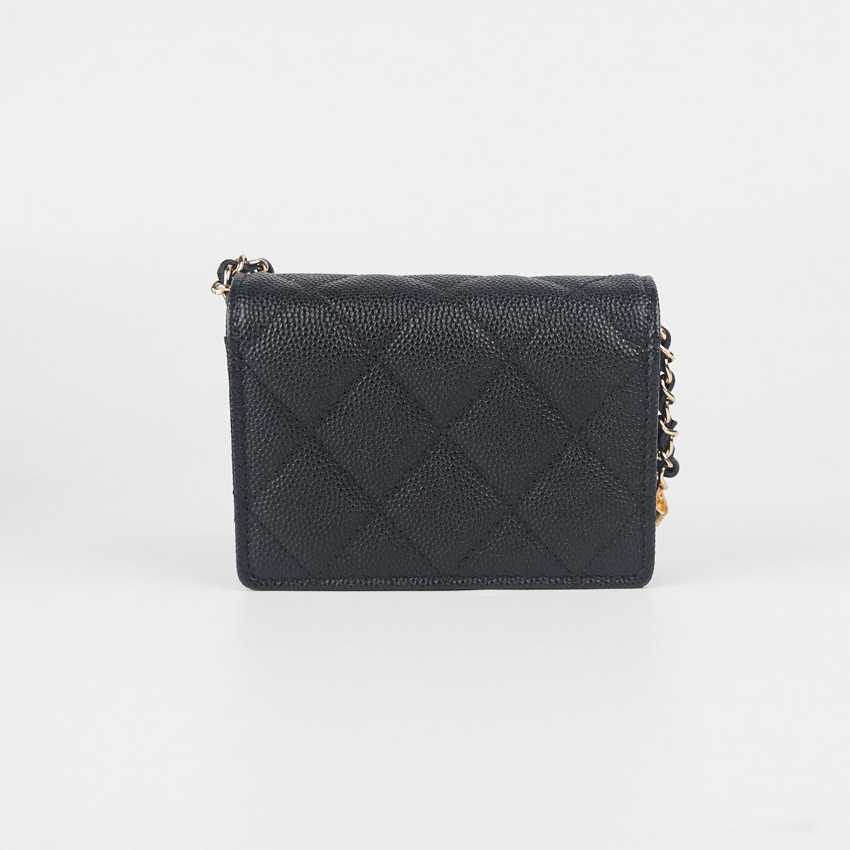 Chanel Cardholder on Chain Caviar Black