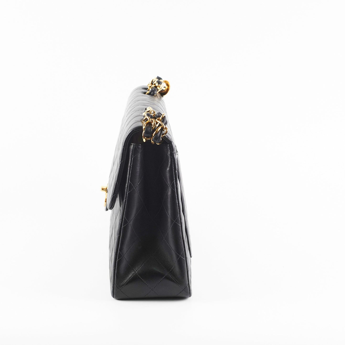 Chanel Maxi Jumbo  Black 24K Gold