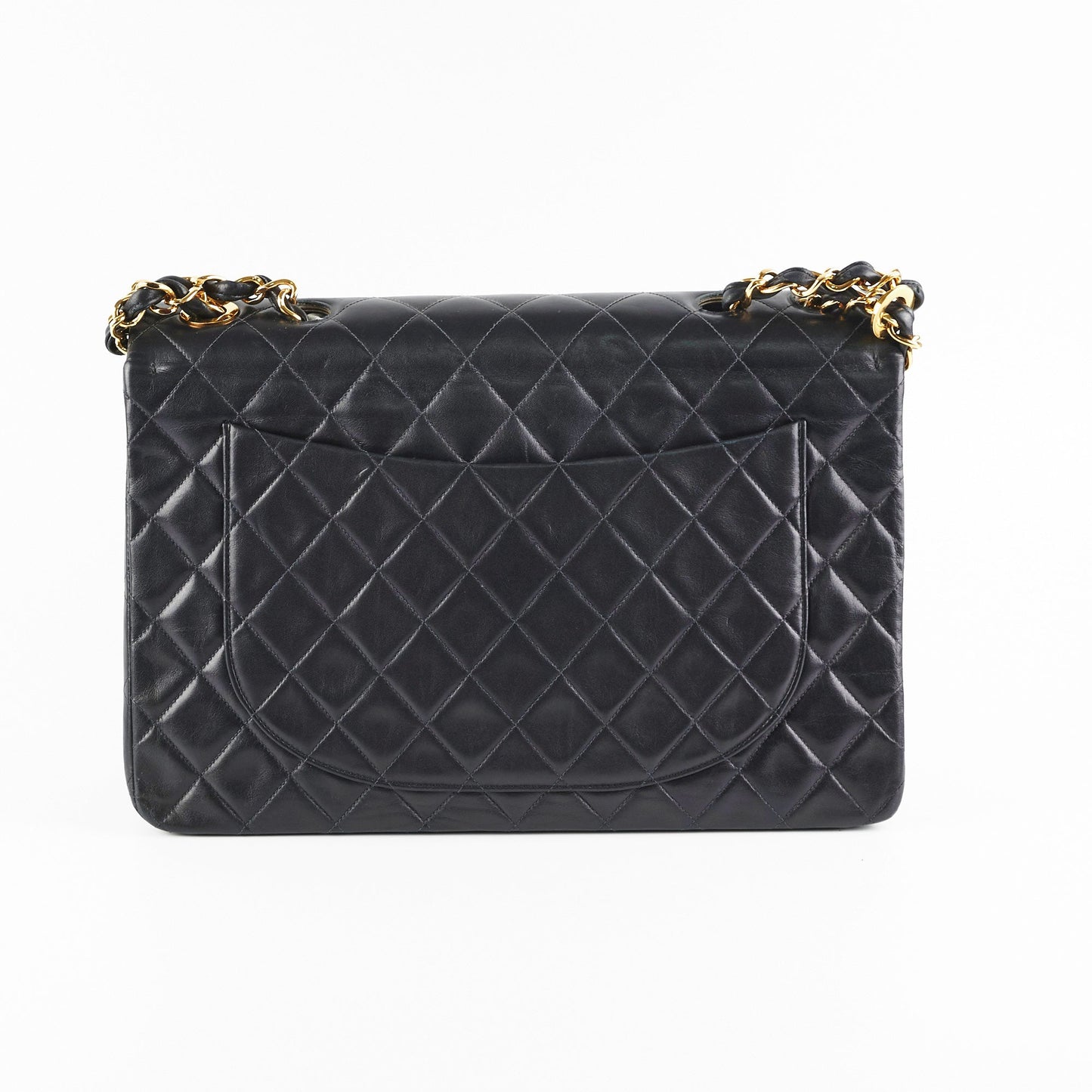 Chanel Maxi Jumbo  Black 24K Gold