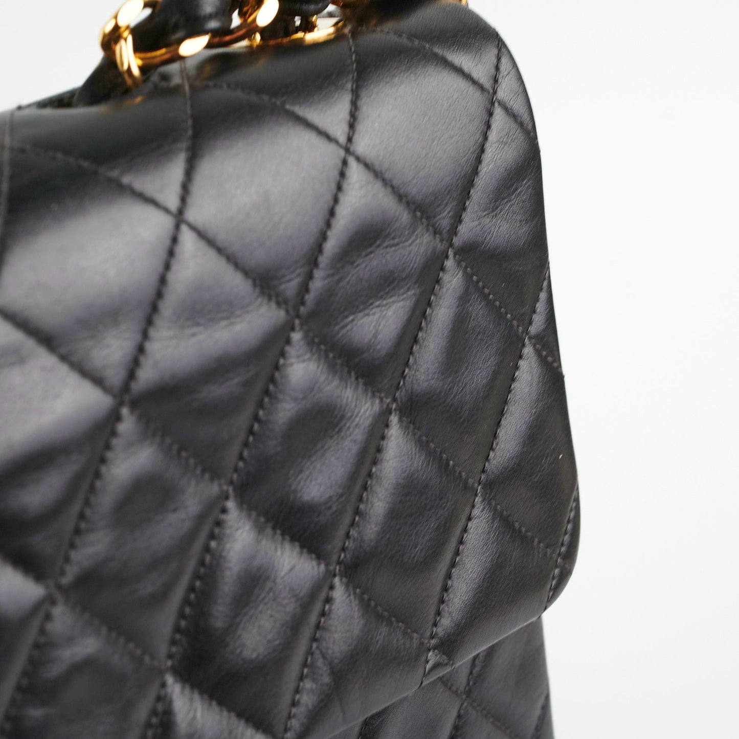 Chanel Maxi Jumbo  Black 24K Gold