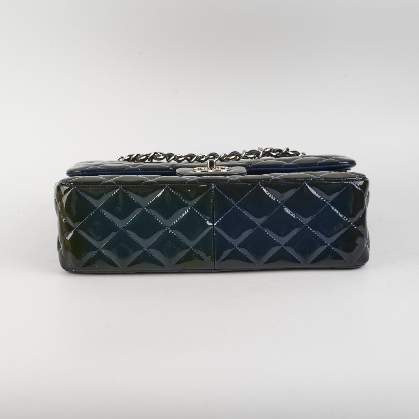 Chanel Blue Patent Jumbo
