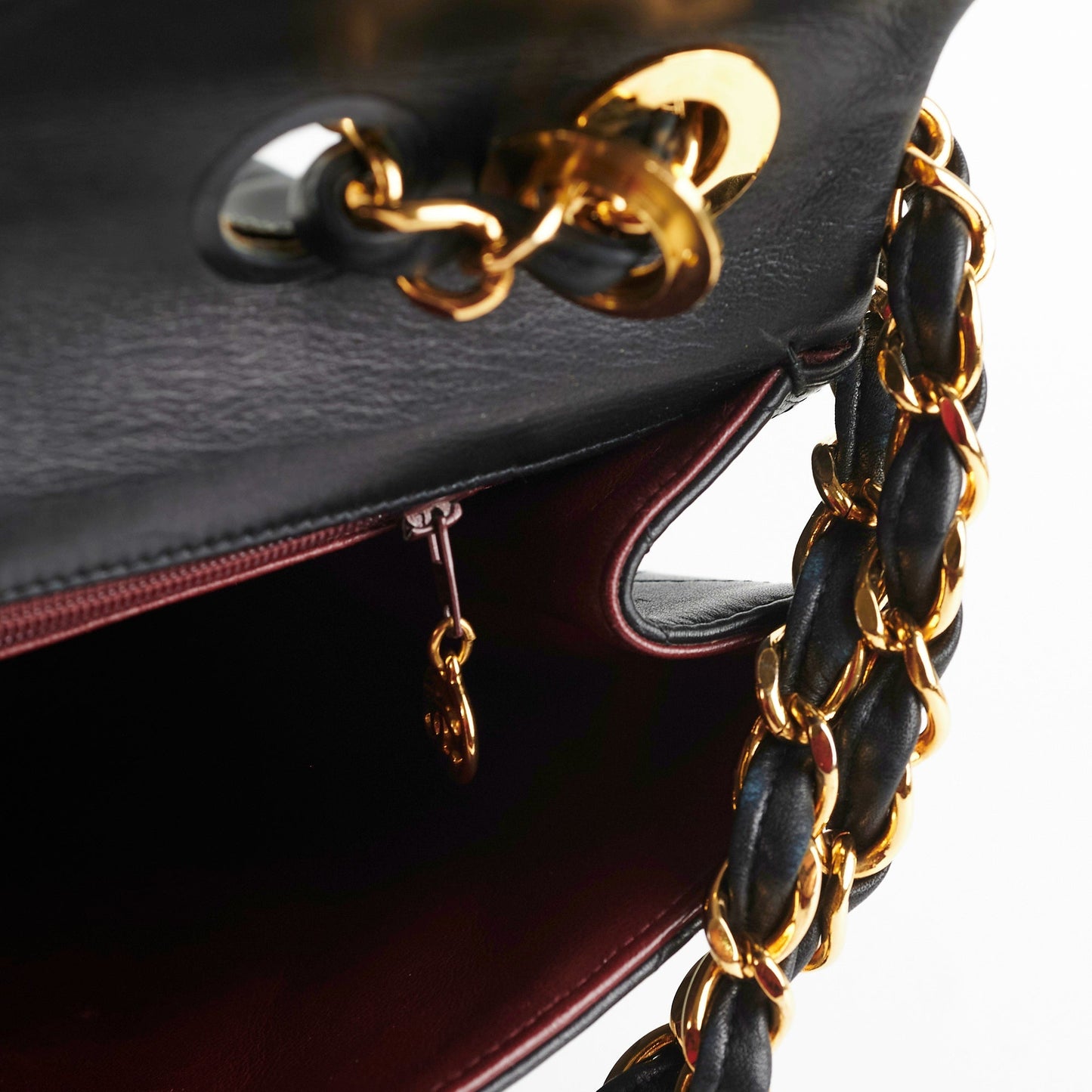 Chanel Maxi Jumbo  Black 24K Gold