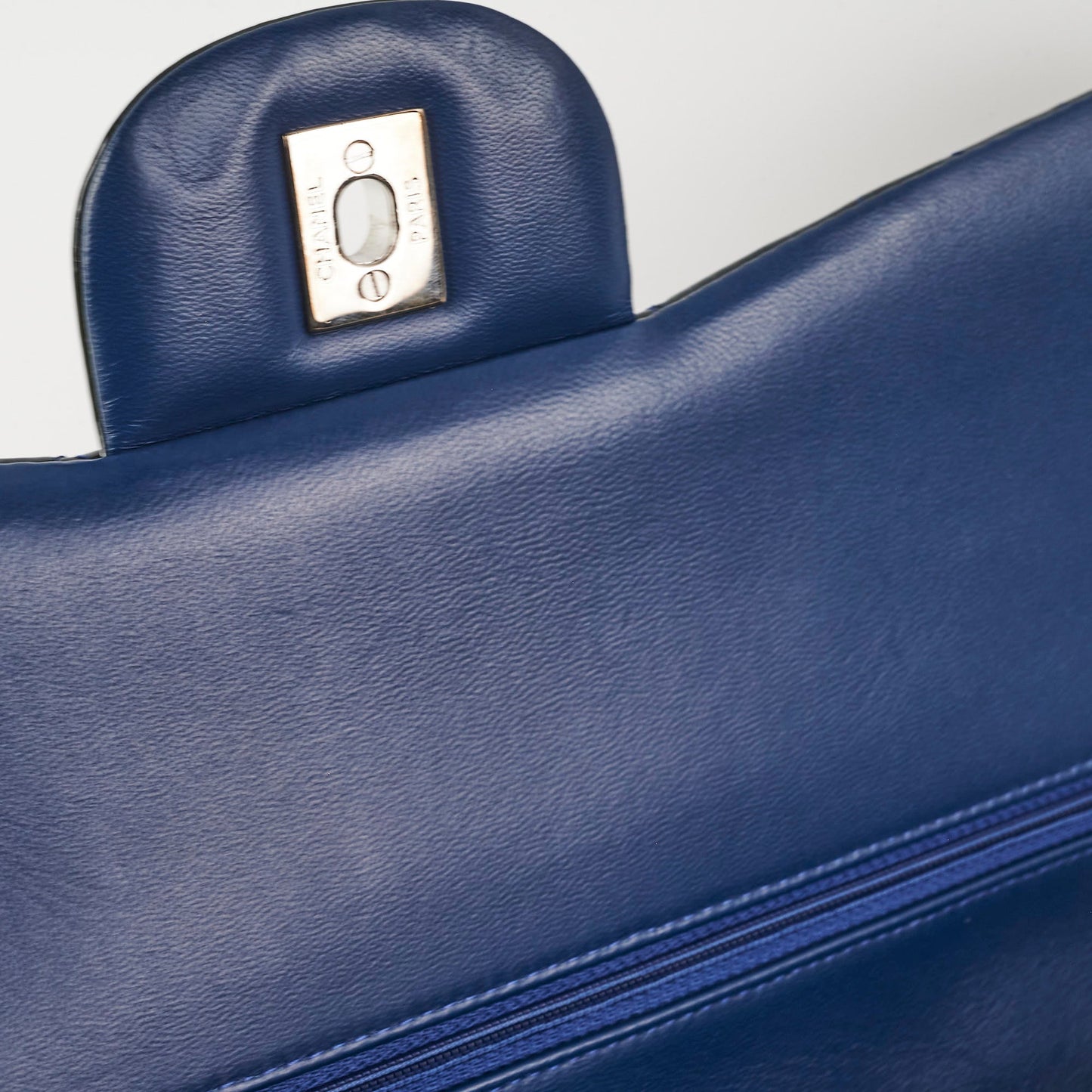 Chanel Blue Patent Jumbo