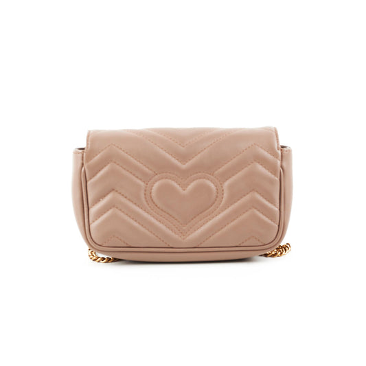 Gucci Supermini Marmont Camera Bag Dusty Pink